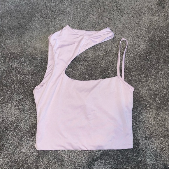 Princess Polly Asymmetrical Purple Tank Top - Picture 3 of 3